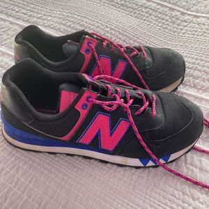 New Balance, size 7.5 women’s, black and pink shoes